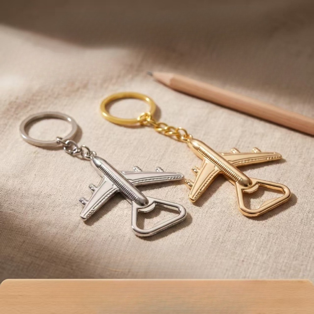 Bottle Opener Keyring - Kreativer Personalisierter Schlüsselanhänger Metall-Flugzeugmodell Flaschenöffner Schlüsselring
