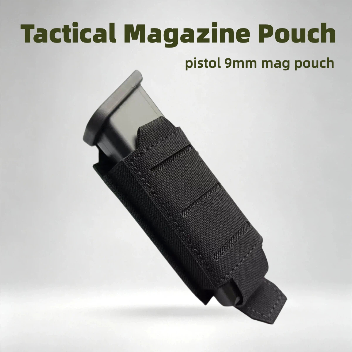 Edc Carry Holster - Lasergeschnittener Einzelner 9mm Magazinhalter, Hartschalen-PP-Platte, Molle